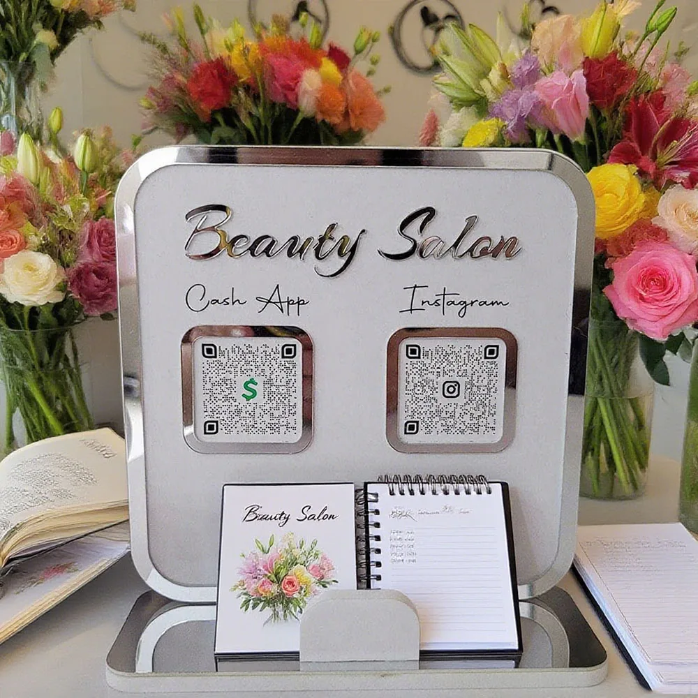 لوحة شعار الدفع لرمز الاستجابة السريعة من الأكريليك القابل للتخصيص للوسائط الاجتماعية للأعمال من Google 1-3 رموز QR الأفضل لأحداث واجهات المتجر #3