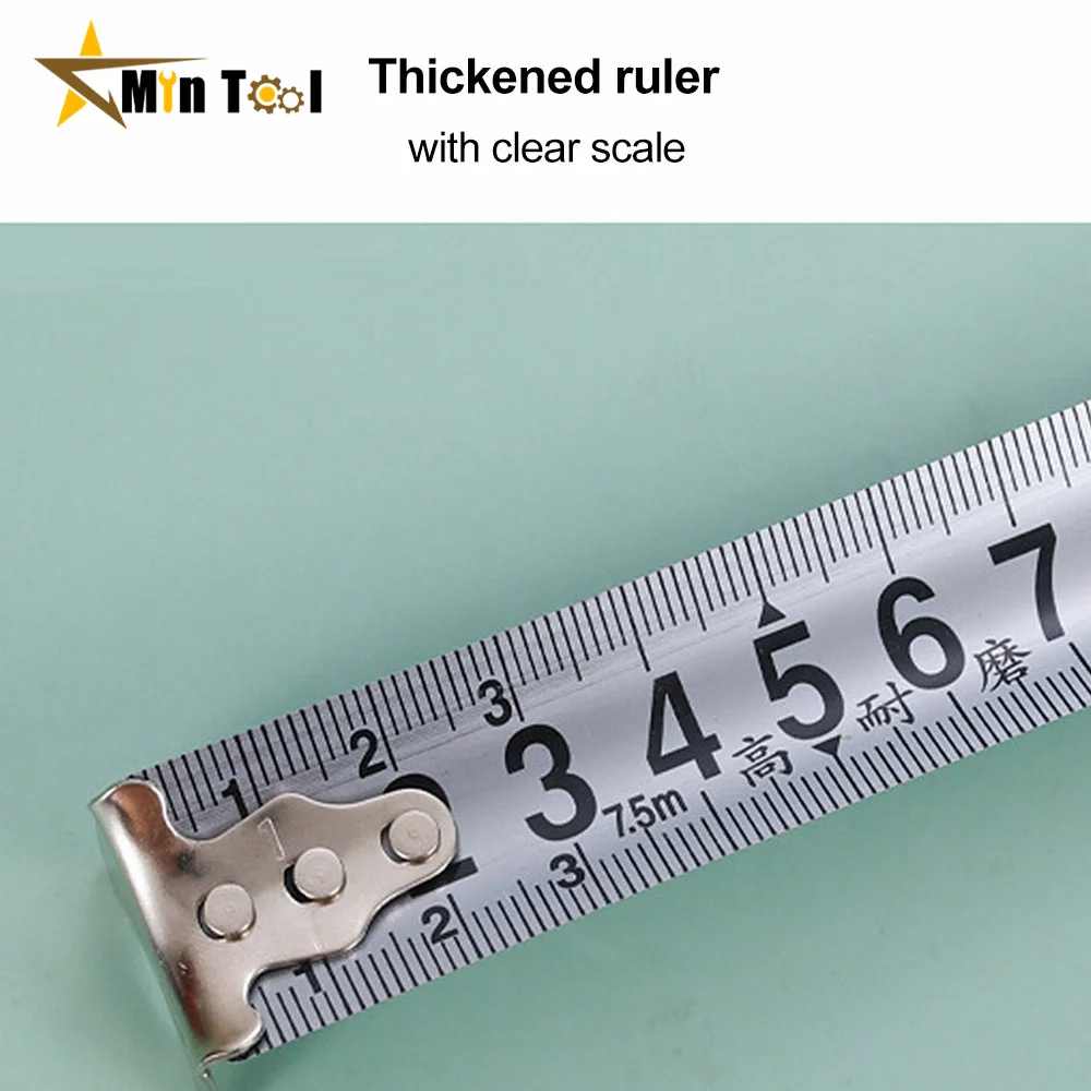 Thickened Stainless Steel Tape Measure Nylon Waterproof Wear-Resistant Steel Tape for Measuring Tool