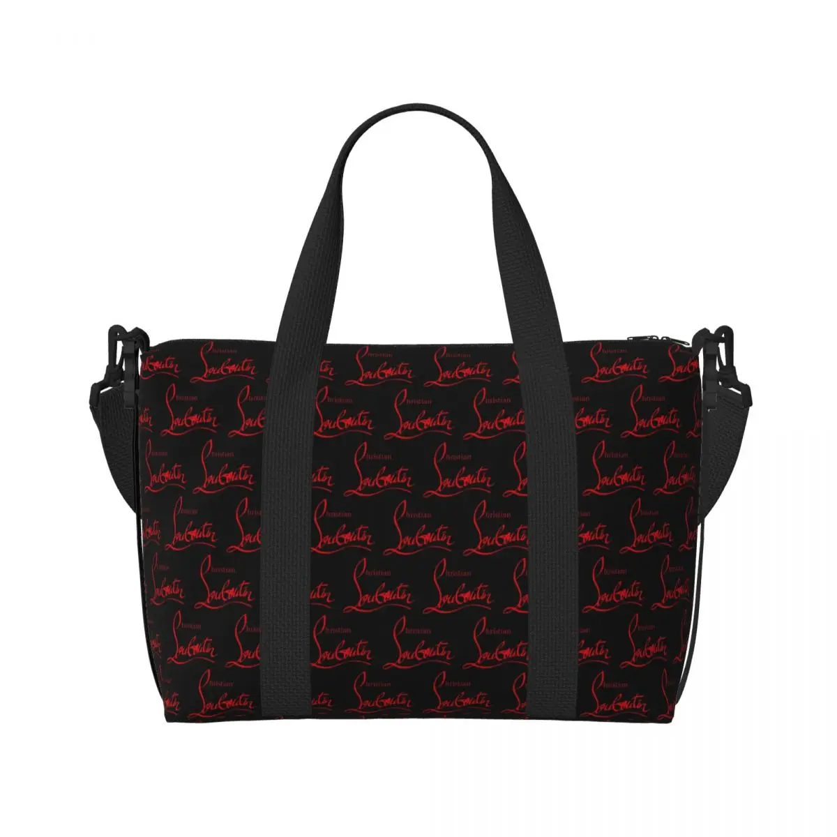 Custom Christians High Heels Louboutins Logo Tote Bag Women Big Capacity Gym Beach Travel Bags