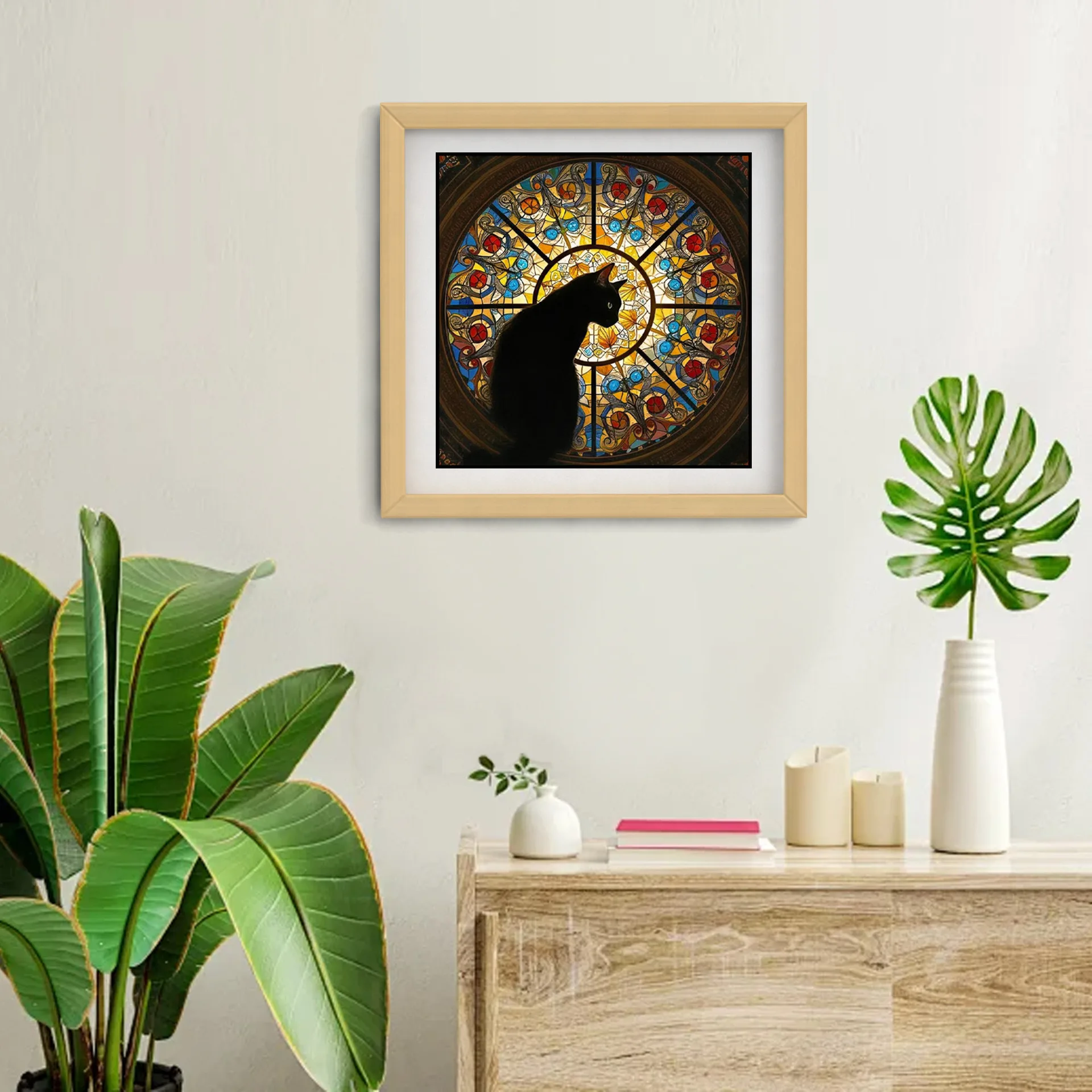 158/276pcs Cat Church Irregular Puzzle Wooden Jigsaw Puzzle Stress-Relieving Game Birthday Xmas Gifts for Cat Lovers Home Decor