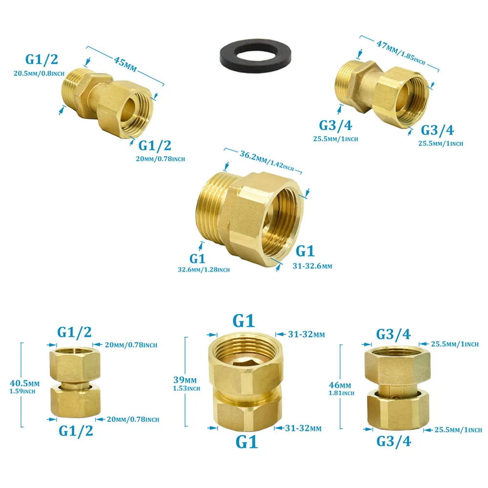 Brass 1/2" 3/4" 1" …