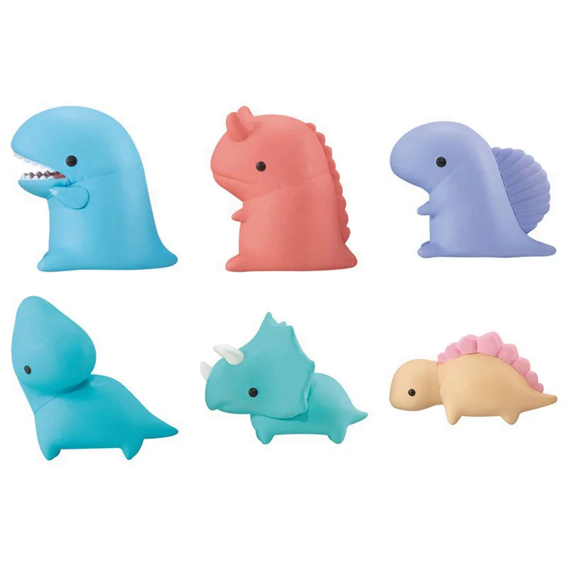 Japanese Genuine Gacha Scale Model Cute Bean Eye Mr Dinosaur Queue Tyrannosaurus Stego Brachiosaurus Action Figure Toys