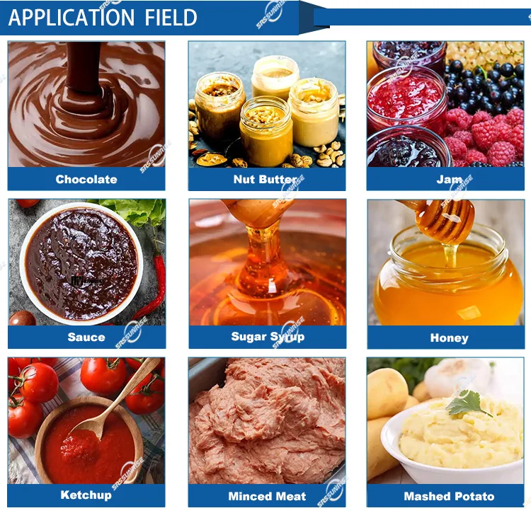 Automatic Cam Rotor Pump for Ketchup Peanut Butter Liquid Sauce Cream Nut Paste