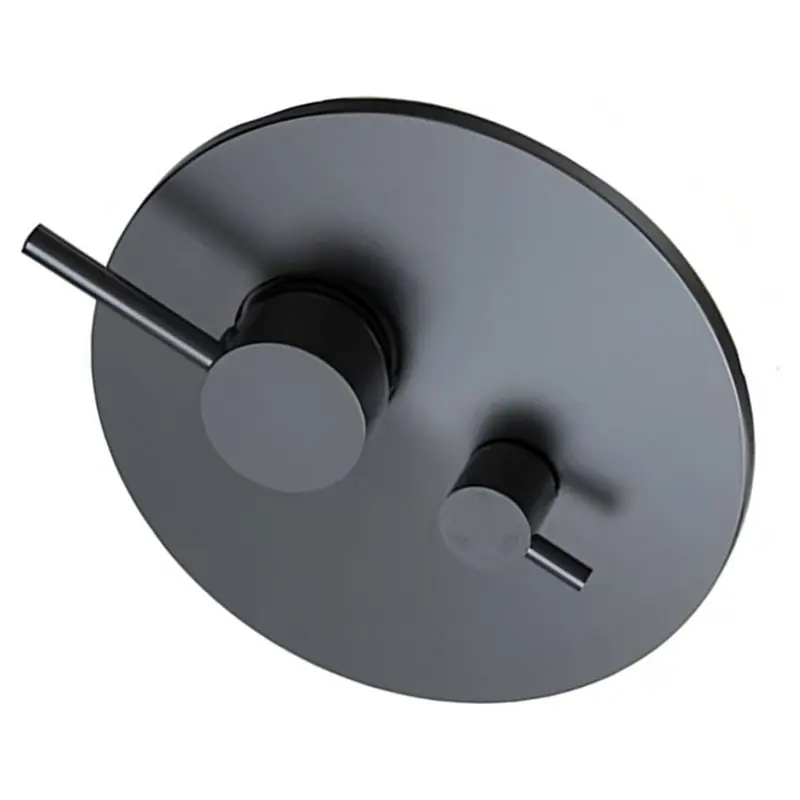 AB66-1Set High-Capacity Shower Valve, Black-Round Dual-Function (With Flush-Mount Box),Bathroom Fittings