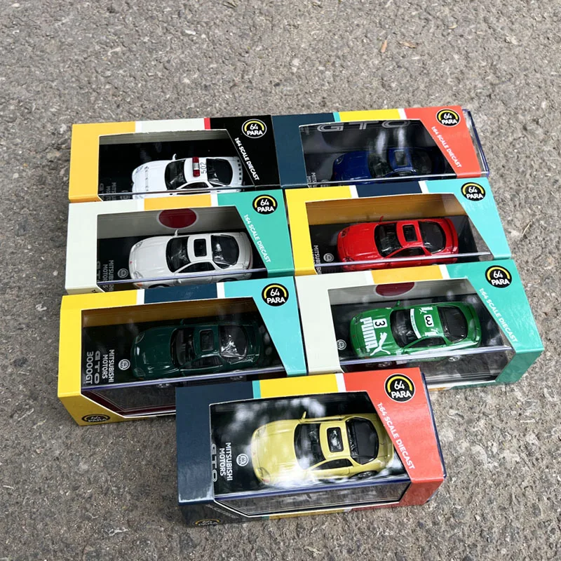 1:64 Original Model By Paragon,Mitsubishi GTO 3000GT,Alloy Car Model for Display,Gift and Collections