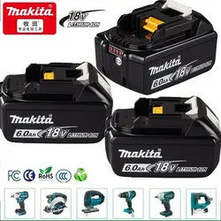 Makita18V 6.0Ah/5.0Ah lithium-ion battery BL1830B BL1850B BL1860B is suitable for more Makita original 18V brushless power tools