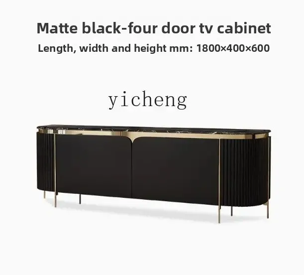 

ZZ TV Cabinet Modern Light Luxury Marble Coffee Table Combination Living Room Bedroom Storage Floor Cabinet
