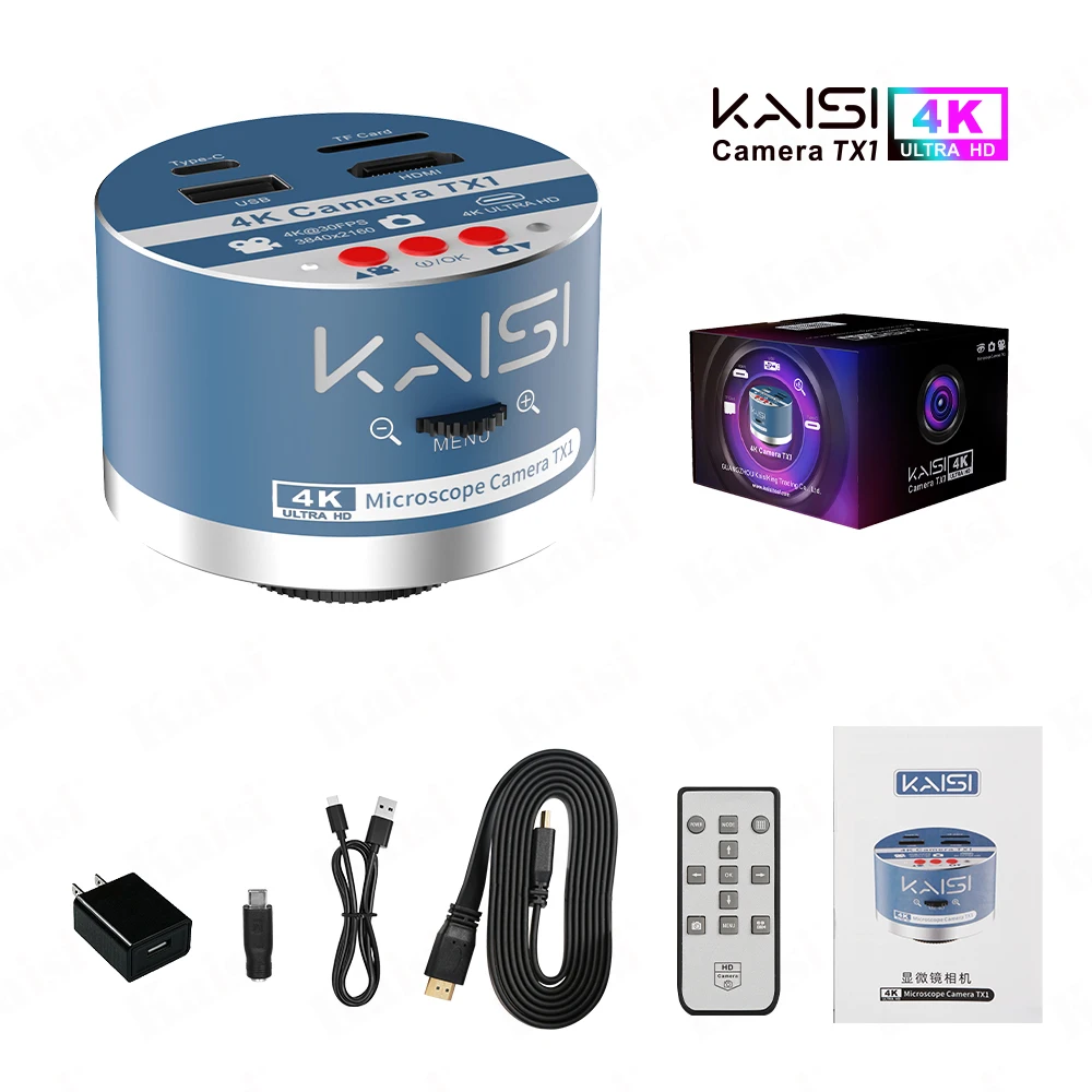 

Kaisi TX1 4K Microscope Camera SONY IMX678 Lens HDMI USD TF Type-C Module Dual Interface Synchronous Output 1/1.8inch