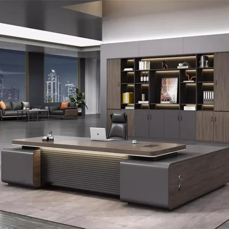 Modern Large Gaming Computer Table Cheap Writing Office Computer Desk Study Wooden Drawers Mesa Para Computador Furniture