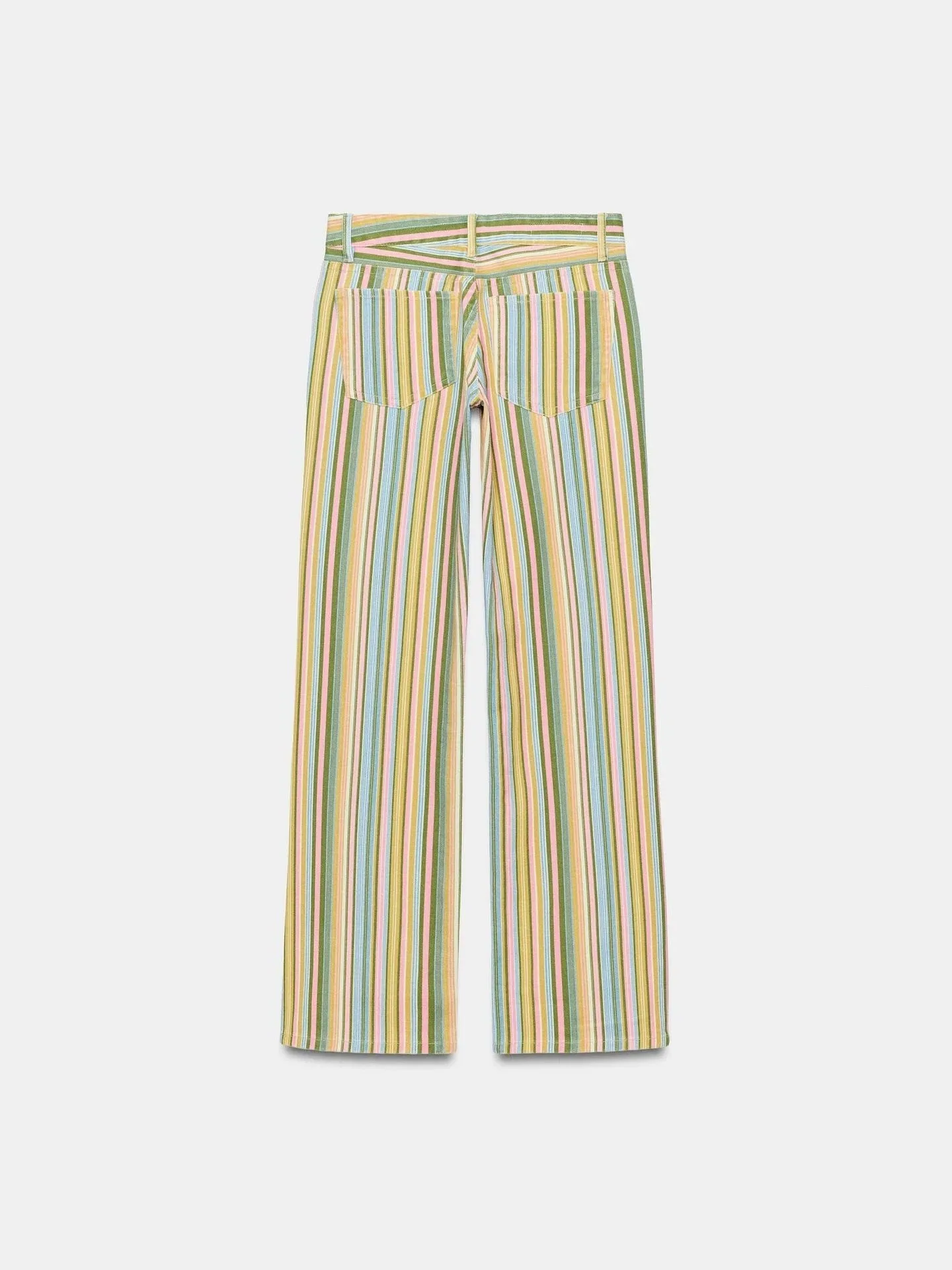 Low-Waist Striped Straight-Leg  Women's Jeans Cotton Denim Pants Comfortable Fit Durable Fashionable Ladies Jeans
