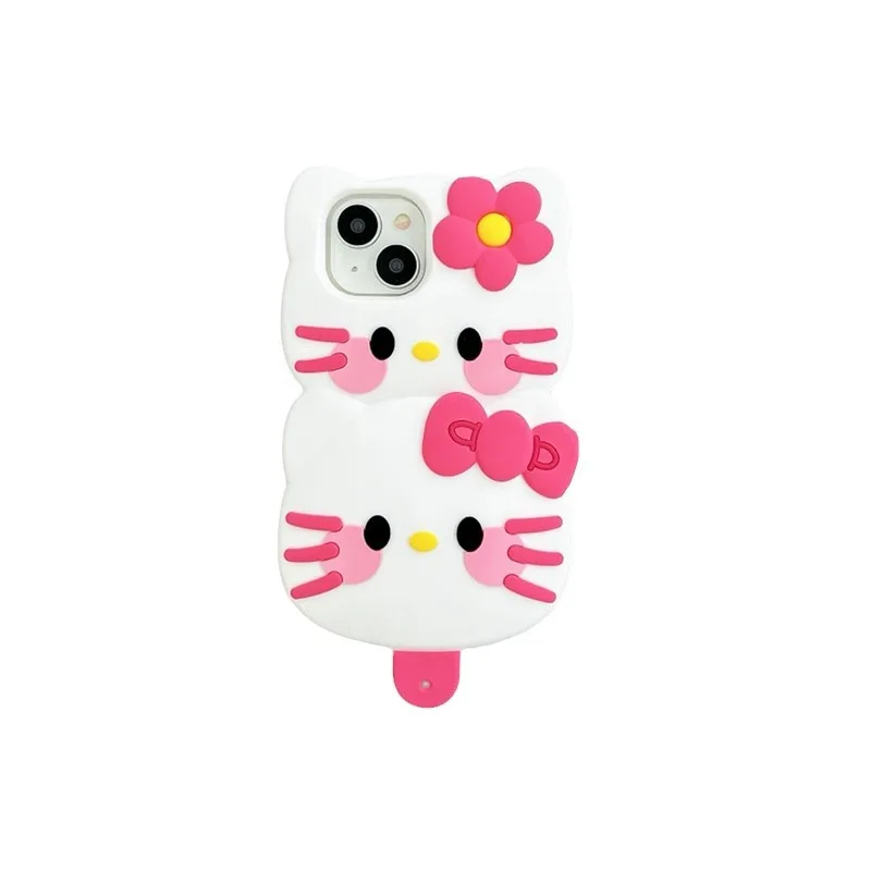 HelloKitty Cell Phone Cases Cartoon three-dimensional Ice-cream for iPhone 14/13 for 12 Apple 15 PROMAX  Case Protective Cover