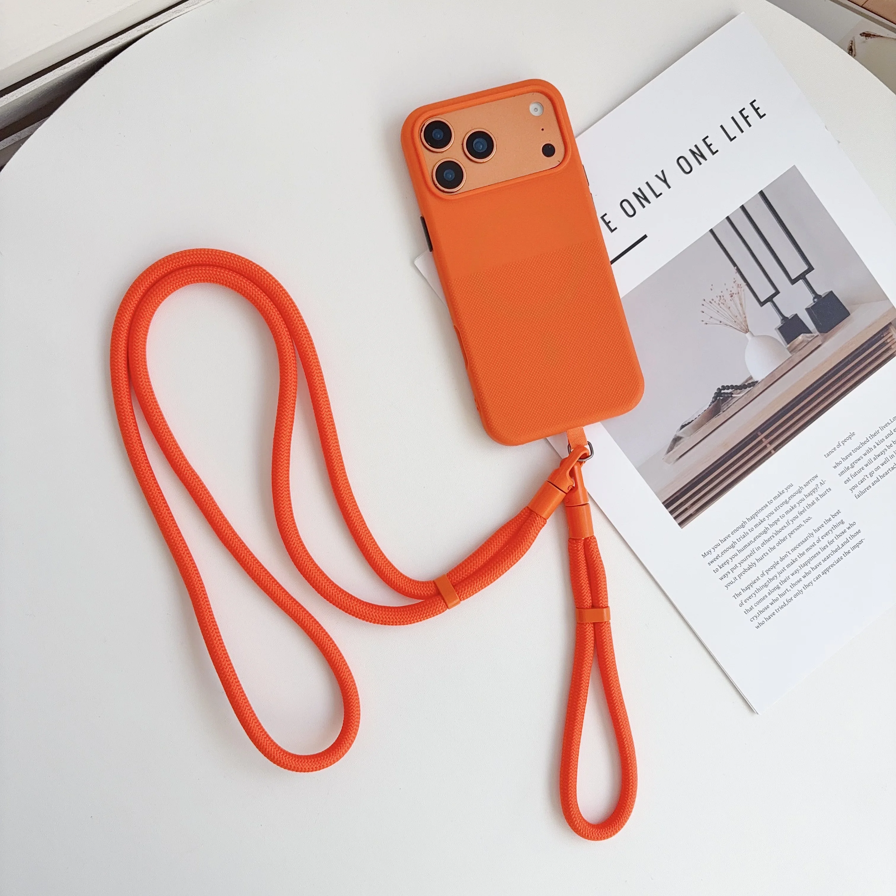 

Magnetic Dual Lanyard Case For iPhone 17 Pro Max 14 12 11 13 15 16 Plus 17E Matte Shockproof Crossbody Cord Wrist Strap Cover