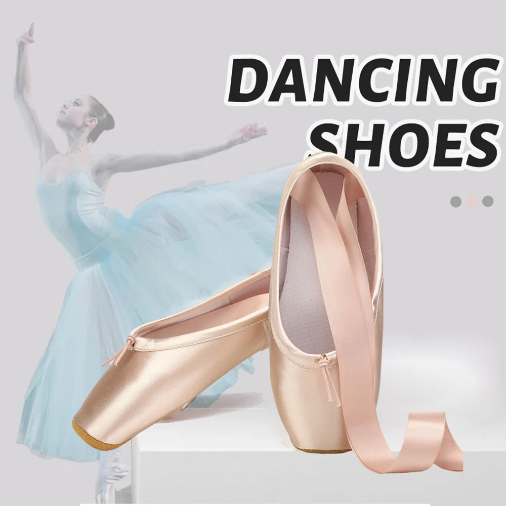 

Child And Adult Ballet Dance Shoes Girls Ballet Pointe Shoes Professional With Ribbons Shoes Series Classic Woman Ballet Shoes