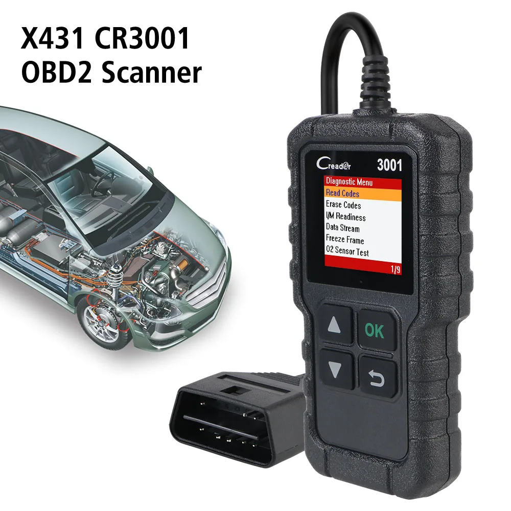 

PK ELM327 V1.5 X431 CR3001 OBD2 Сканер Многоязычная поддержка Полные функции OBD2 Автоматическое сканирование Диагностический инструмент Код Icar2
