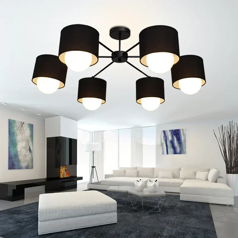 

LED ceiling Chandelier For Living Room E27 Chandelier Lighting With Lampshades Dining Chandeliers Modern Kitchen Lamps lights