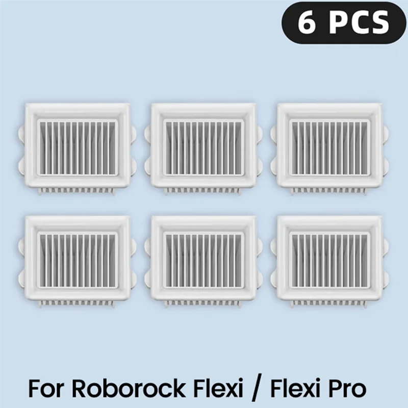 

AB15-6PCS HEPA Filter For Roborock Flexi / Flexi Pro Replacement Spare Parts Accessories Soft Roller Brush Washable Filter