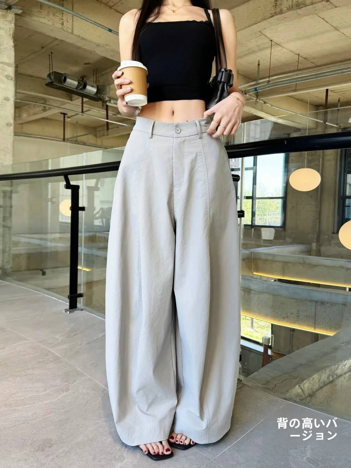 

Удобные удлиненные повседневные брюки для женщин с высокой талией, широкими штанинами, свободного кроя, весна-лето