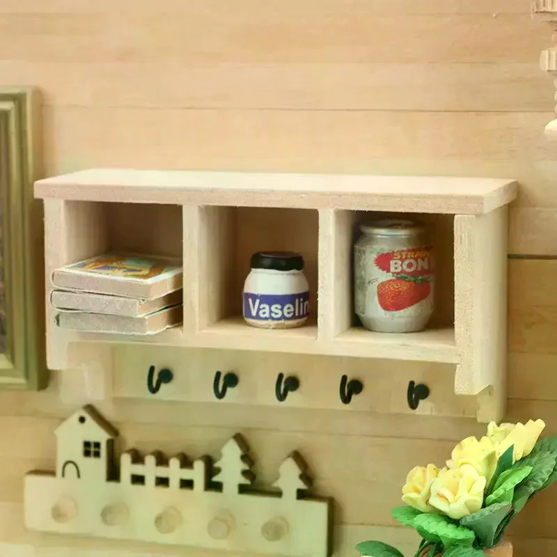 1/12 Poppenhuis Simulatie Mini Wandplank Ophangrek Model Poppenhuis Woonmeubilair Decoratie Poppenhuis Accessoires