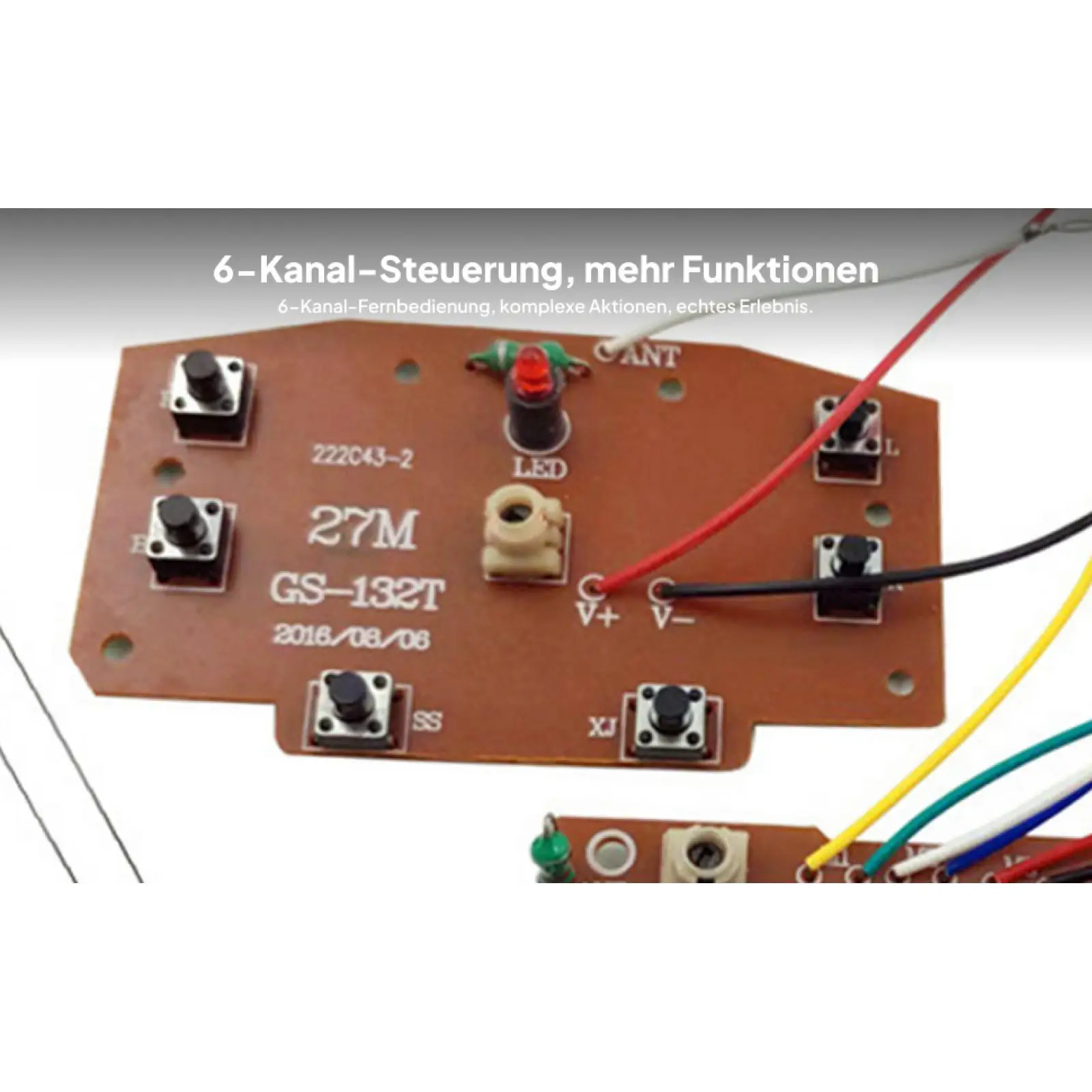 RC 크롤러 섀시 수정 및 원격 제어 자동차 예비 부품용 6CH PCB 보드 구리 수신기