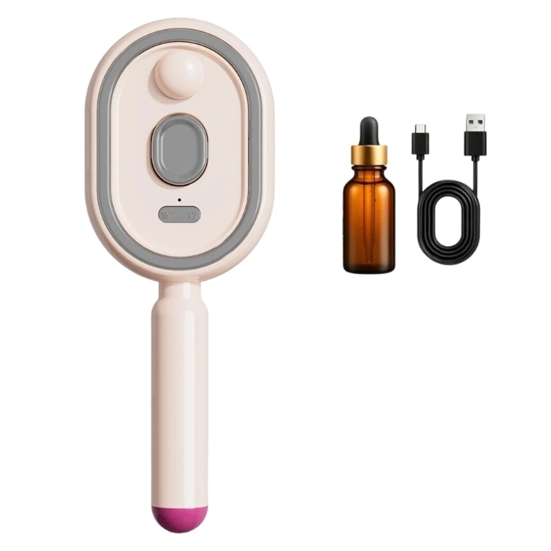 Cordless Head Massage Comb Electric Steaming Massage Hair Care Brush With 10ML Essential Oil Included For Deep Relaxation T4MB