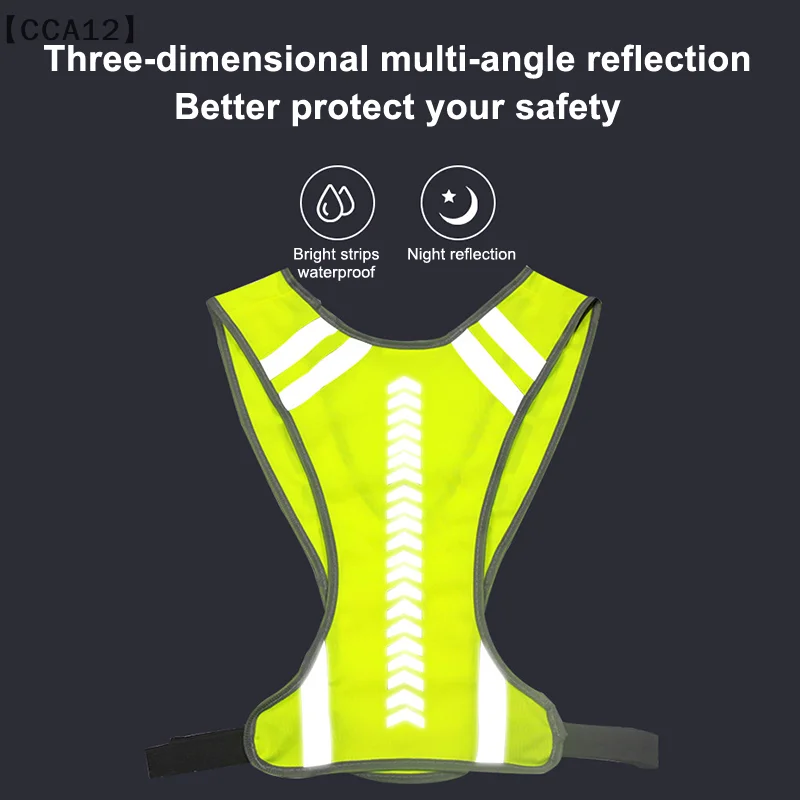 Motorcycle Safety Jacket Visible Reflective Vest Working Clothes Night Security Running Cycling Coat