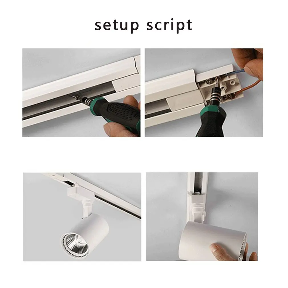 LED Track Light 10W  COB Track Lights Aluminum Rails Track Lighting Fixture For Clothing Store Living Room Home