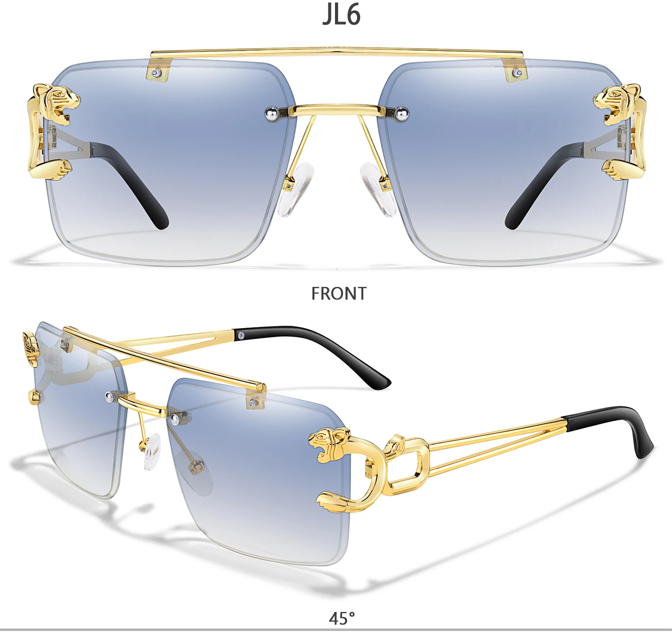 3 PAARE Sonnenbrille Leopardenmuster Metallbügel Männer Frauen Sport Fahrrad MTB Fahrrad Outdoor Wandern Laufen Winddichte Schutzbrille UV400 – Detail 8