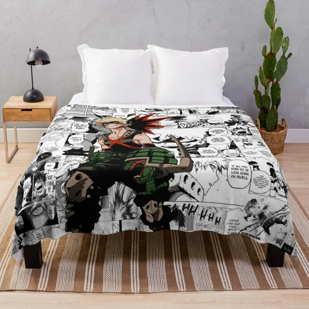 Bakugou Manga Collage Throw Blanket Luxury Blanket For Sofa Thin Blanket For Baby banana fish  thin blanket  throw blanket