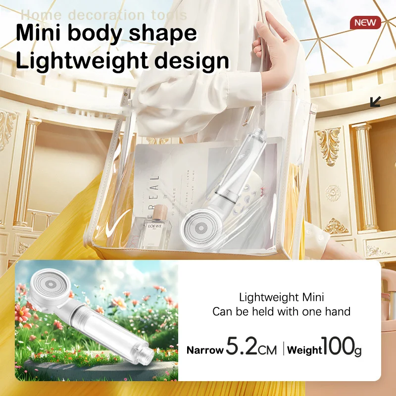 

Портативная душевая лейка для путешествий, командировок и отелей, с фильтром и функцией очистки воды, 1 шт.