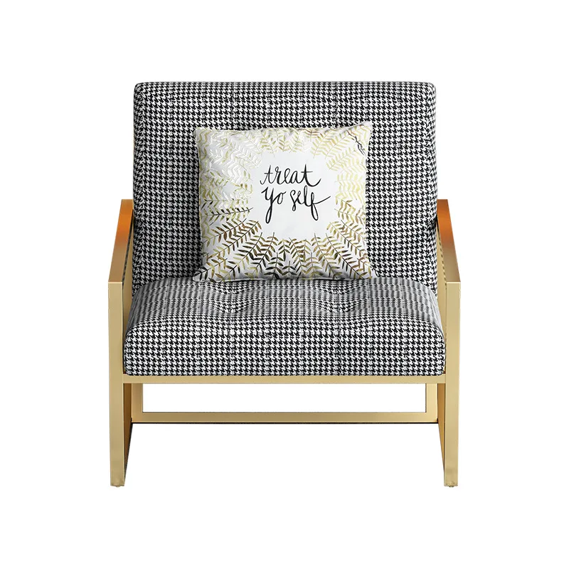 

sofa chair, post-modern light luxury sofa, modern simple stainless steel sofa, lazy sofa