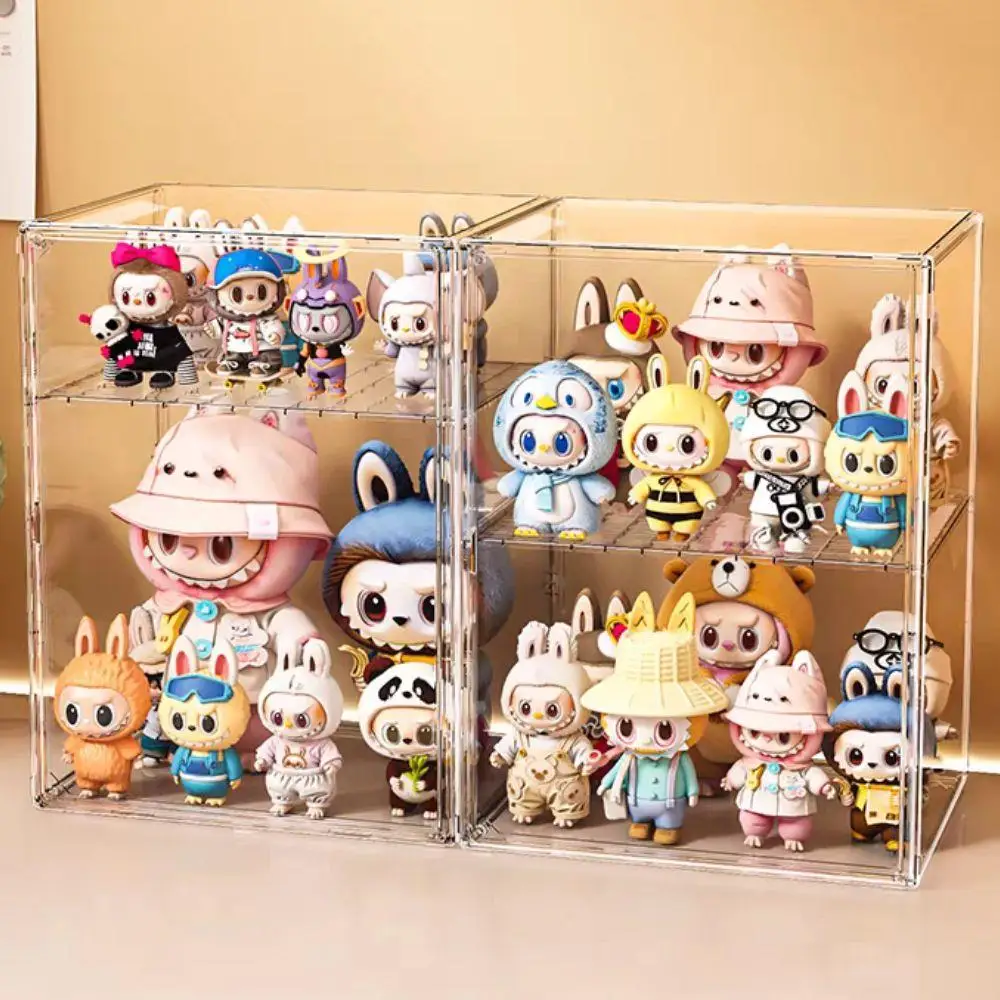 Dustproof Acrylic Display Cabinet Magazine Sorting Box CD Rack Album Storage Box Collection Display Large Desktop Organizer Box