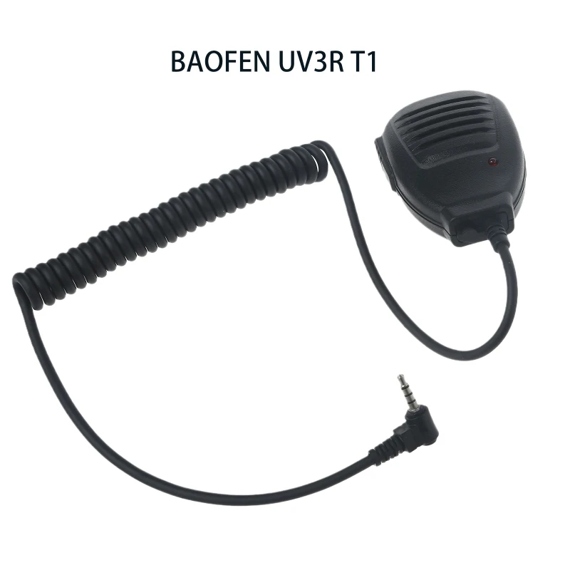 Black 3.5mm Hand Microphone with Compatible for baofeng Bf-t1 Bf-t8 Uv-3r Microphone