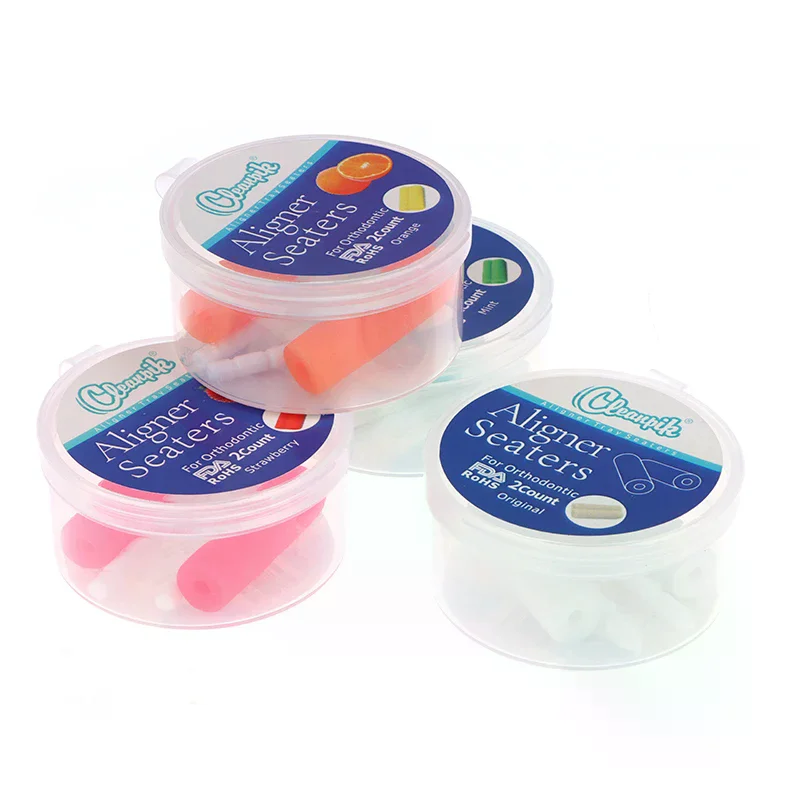 2pcs Teeth Chewie for Patient Tooth Aligner Chewies Aligners Tray Brackets Dental Ortodoncia Teeth Whitening with Box