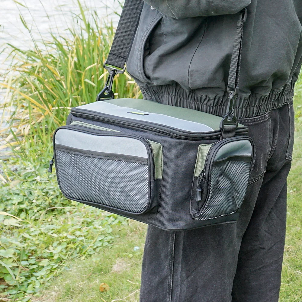 Hirisi Large Capacity Multifunctional Fishing Tackle Bags Oxford Fishing Bag Fishing Reel Tools Storage Box W127