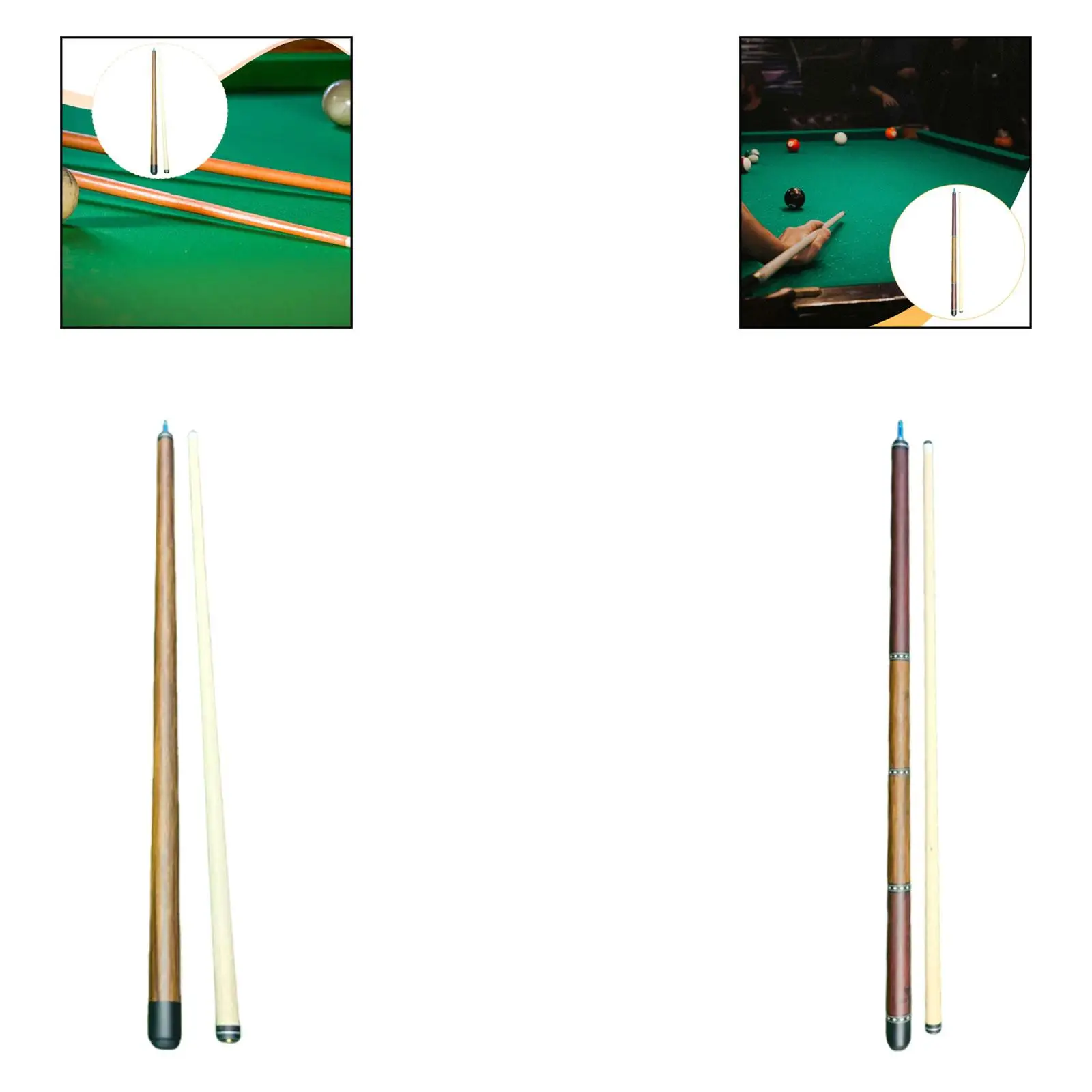 High Quality Billiard Cue Stick 1/2 Split Structure Wood Pool Cue Equipment for 8 Ball Games Home Club
