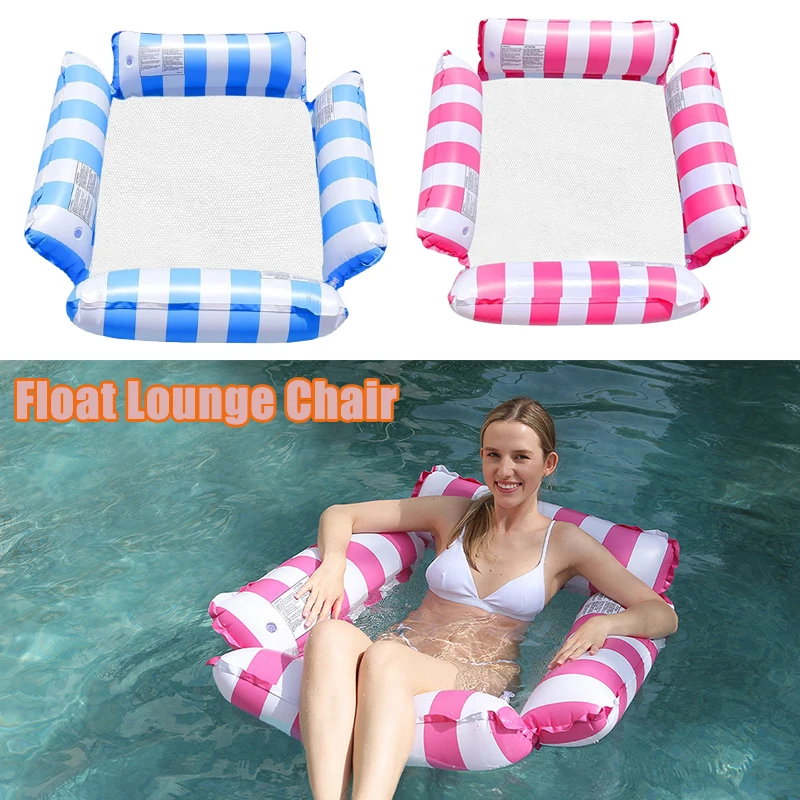 

Inflatable Lounge for Kids Pool Float Lounge Chair Floatie Bed Raft with Backrest for Beach Lake Water Floaties Toy for Toddlers