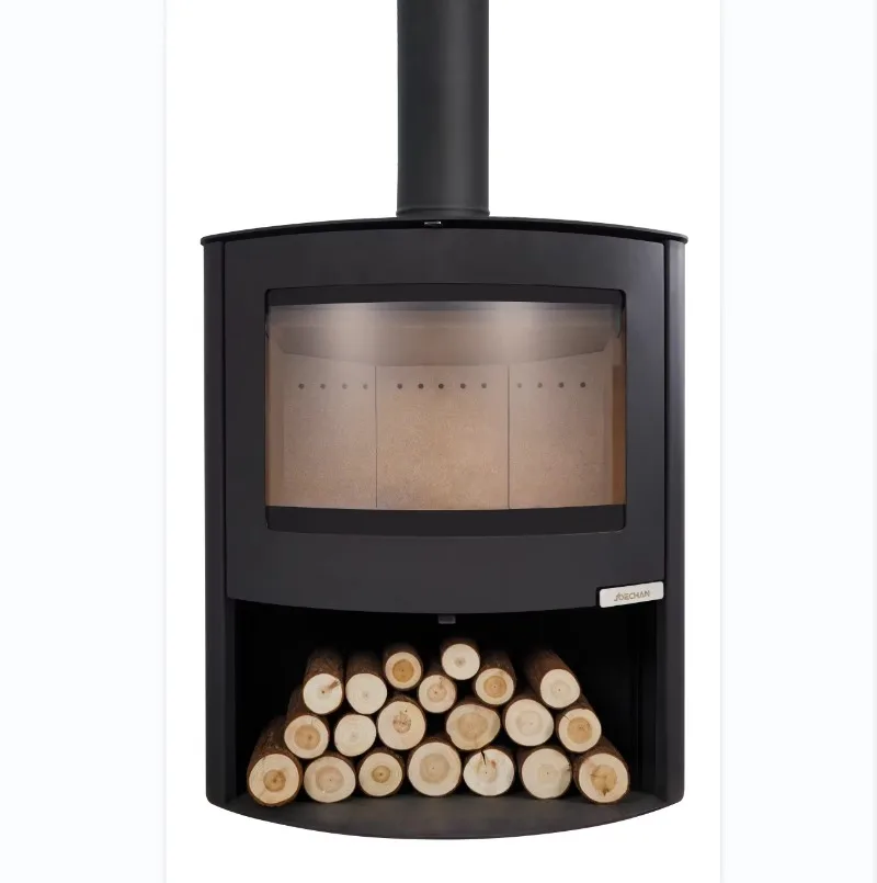 

Airo 8kw Designer Steel Metal Freestanding Modern Outdoor Home Use Fireplace Super Big Glass Wood Burning Stove OEM Heater