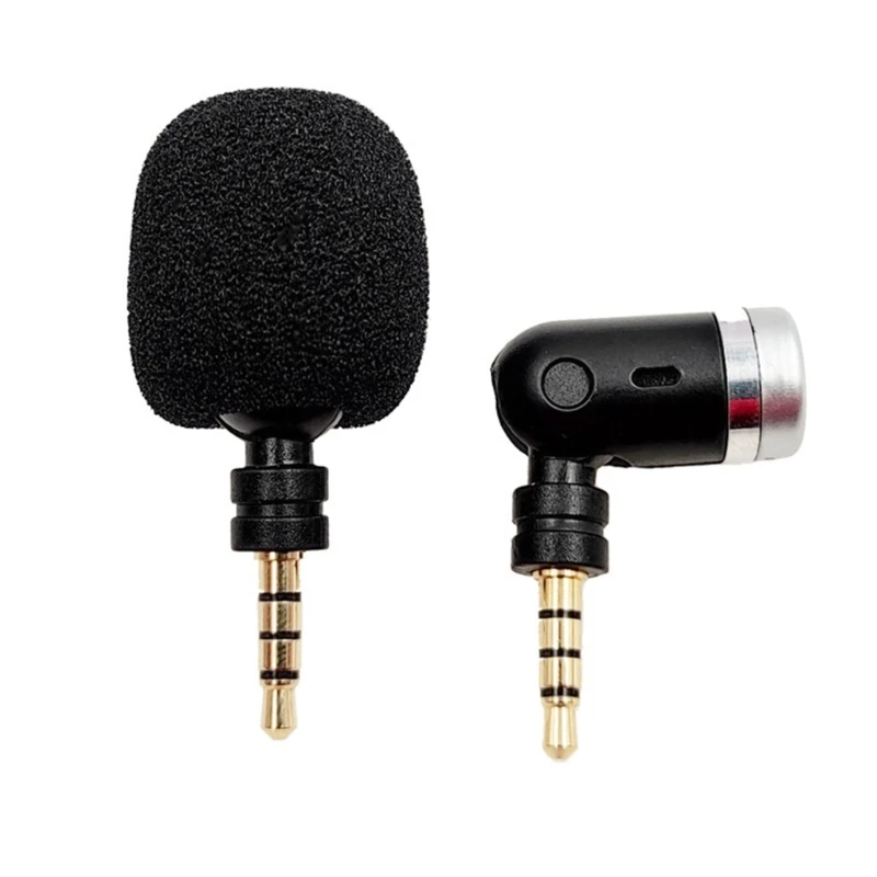 DX62 Portable Mini Microphone Mic 3.5mm Aux Mono / Stereo / 4 Pole Metal Capacitance Microphone for Mobile Phone Computer