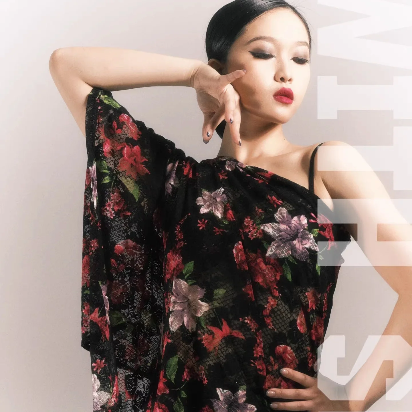 

New Flower Lace Latin Dance Tops Women Slant Shoulder Tops Rumba Ballroom Dance Performance Clothes Practice Clothing DNV24615