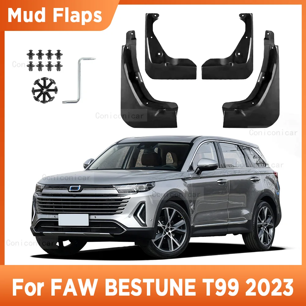 4Pcs For FAW BESTUNE T99 2023 Mudflaps Mud Guards Flaps Splash  Guards Mudguards Fender Front Rear Wheel Accessories