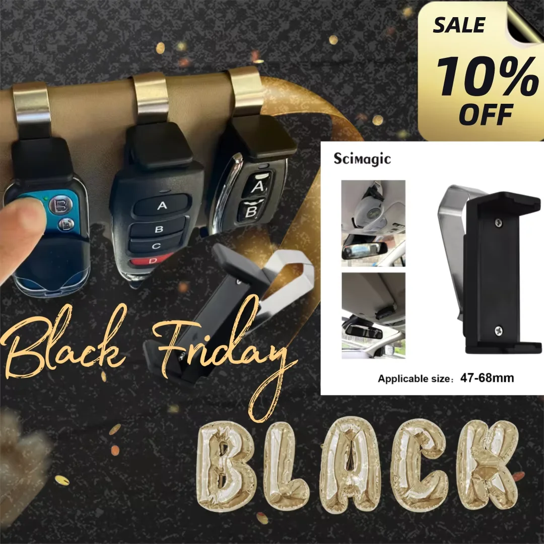 Clip Porta Schede, Biglietti e Telecomando per Parasole Auto Universale 47-68mm, Accessori Clip Universali