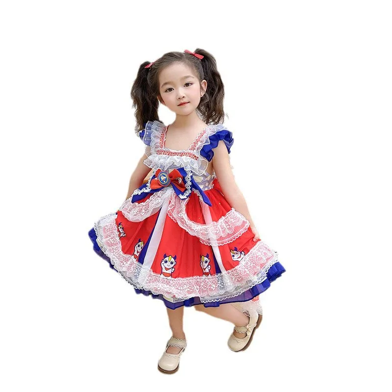 2024 estate nuova gonna principessa Ultraman cartone animato Anime Kawaii Lolita vestito ragazza regalo di compleanno vestito di moda abbigliamento Cosplay