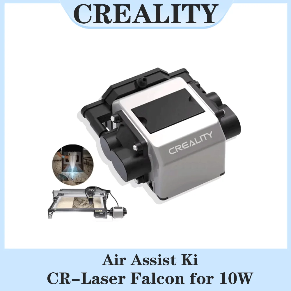 

Creality for Laser Engraving Machines CR-Laser Falcon 10W Air Assist Kit Upgrade - Strong Airflow Low Noise Workbench Accessory