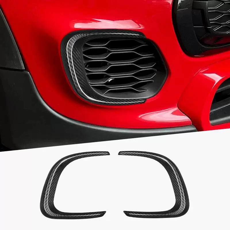 Suitable for BMW Mini F56 front fog light grille decorative frame side wind blade carbon fiber exterior modification part