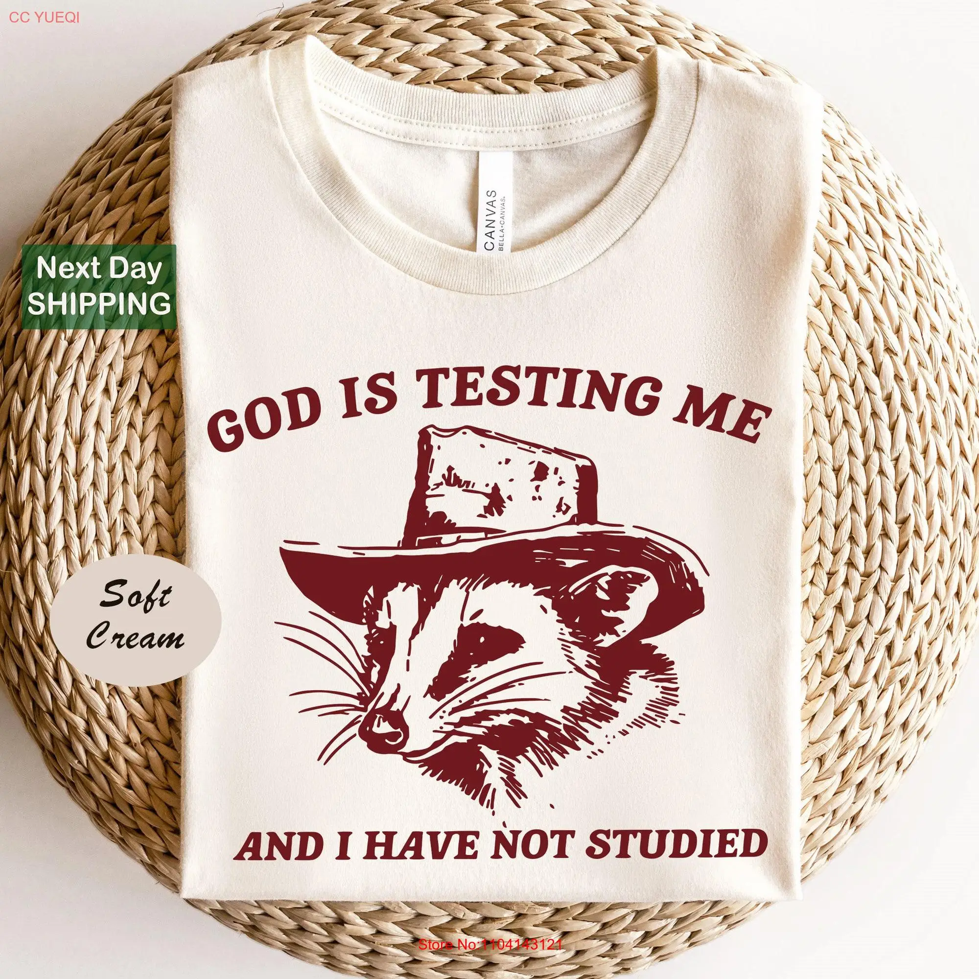 

Бог тестирует меня, и я не учился забавную футболку, саркастическая для друга, мем, длинные или Короткие рукава