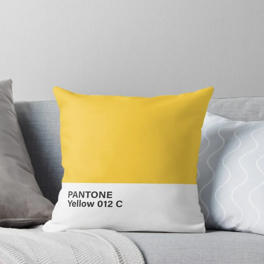 

pantone Yellow 012 C Throw Pillow Custom Cushion Sitting Cushion ornamental pillows pillow