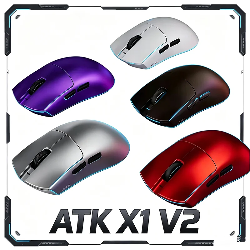 ATK X1 V2 Ultimate 2.0 Wireless Gaming Mouse Paw3950 54G Lightweight 750Ips Low Latency Nordic54 Esports Accessory For Gamer