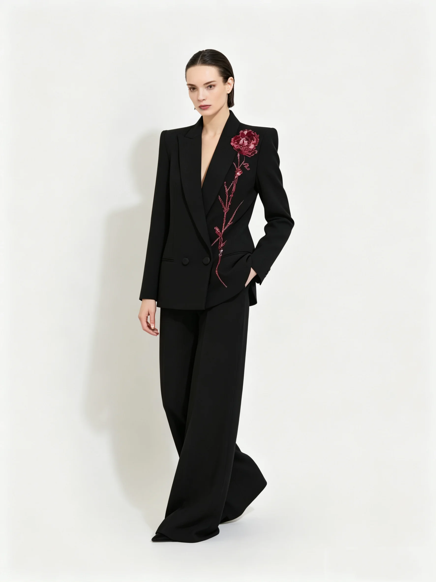 Zwarte damespakken set 2-delig - Women Formal Wear Blazer Set recensie en prijs