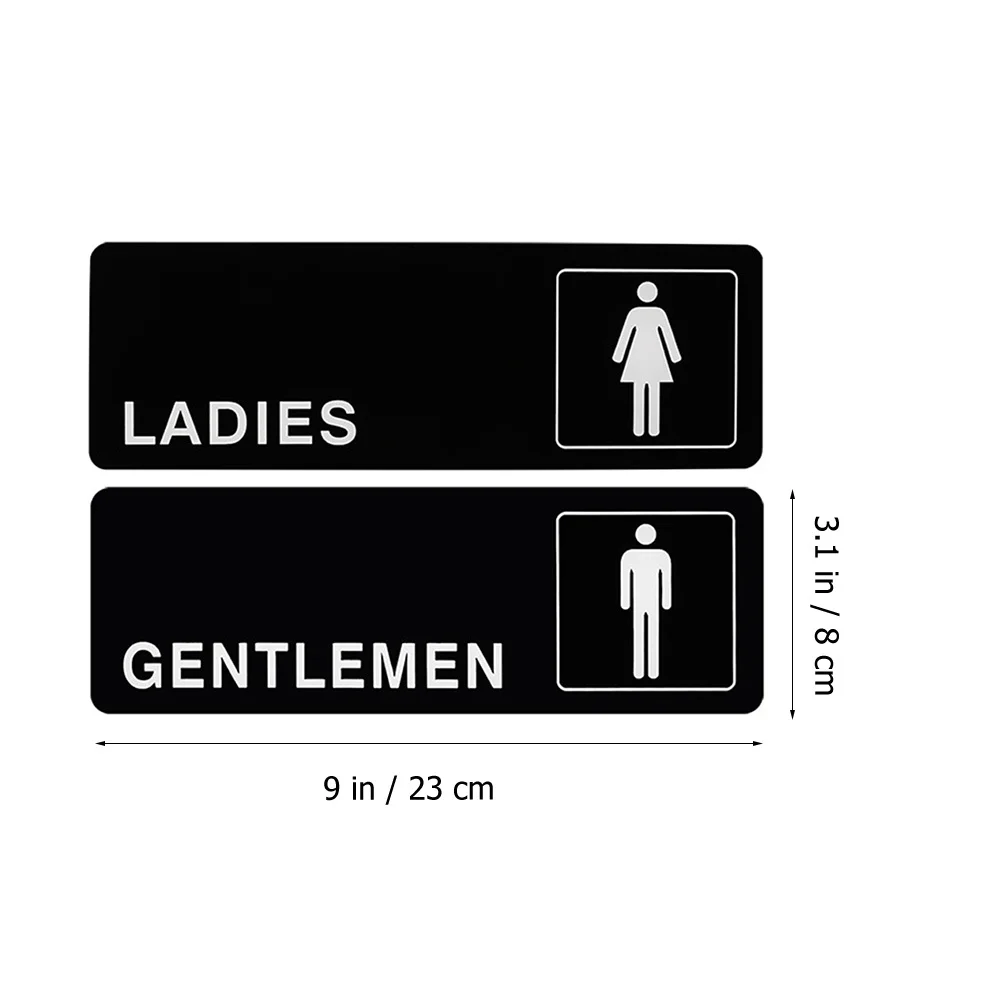 2pcs Toilet Signboard Women Men Bathroom Door Signs Unisex Restroom Symbol Suitable For Hotel Restaurant Coffee Shop Bathroom