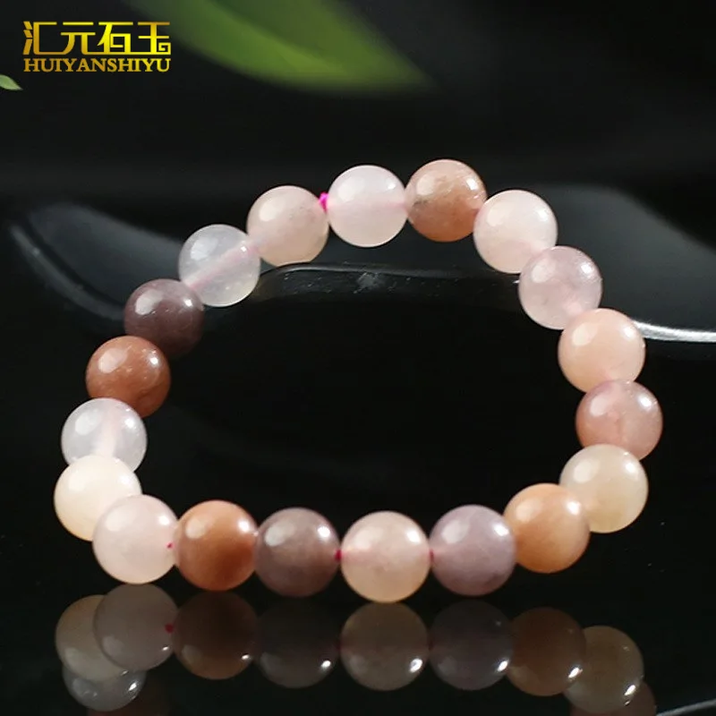 Natural Xinjiang Golden Silk Violet Old-Shaped Round Bead Bracelet Necklace Jade Jewelry Hand Chain for Mothers